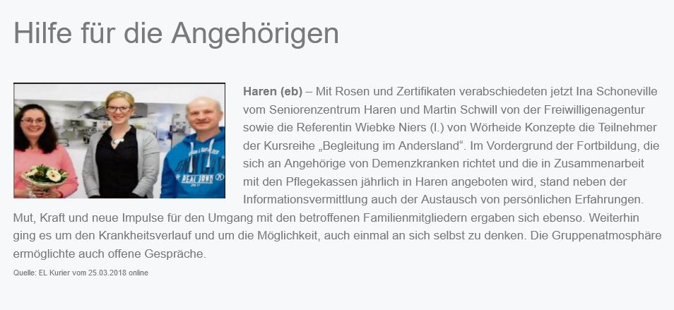 2018 Hilfe für die Angehörigen