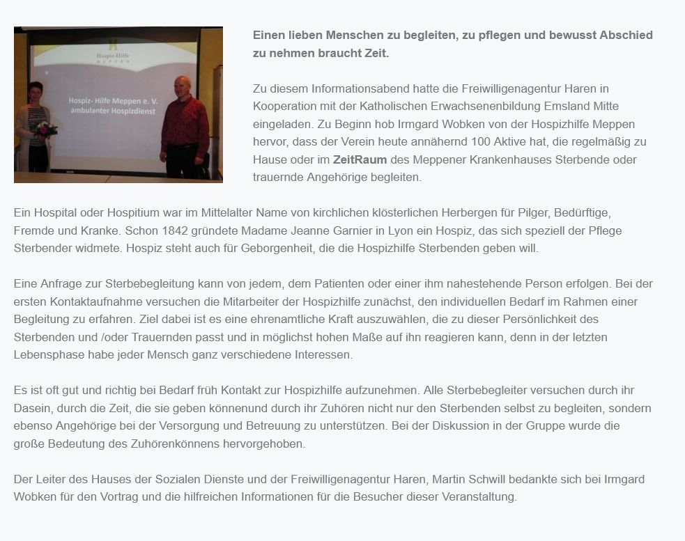 2019 Ehrenamtliche Hospizarbeit