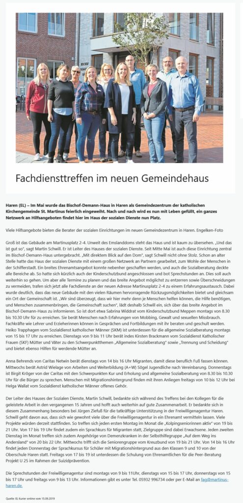 2019 Fachdiensttreffen im neuen Gemeindehaus
